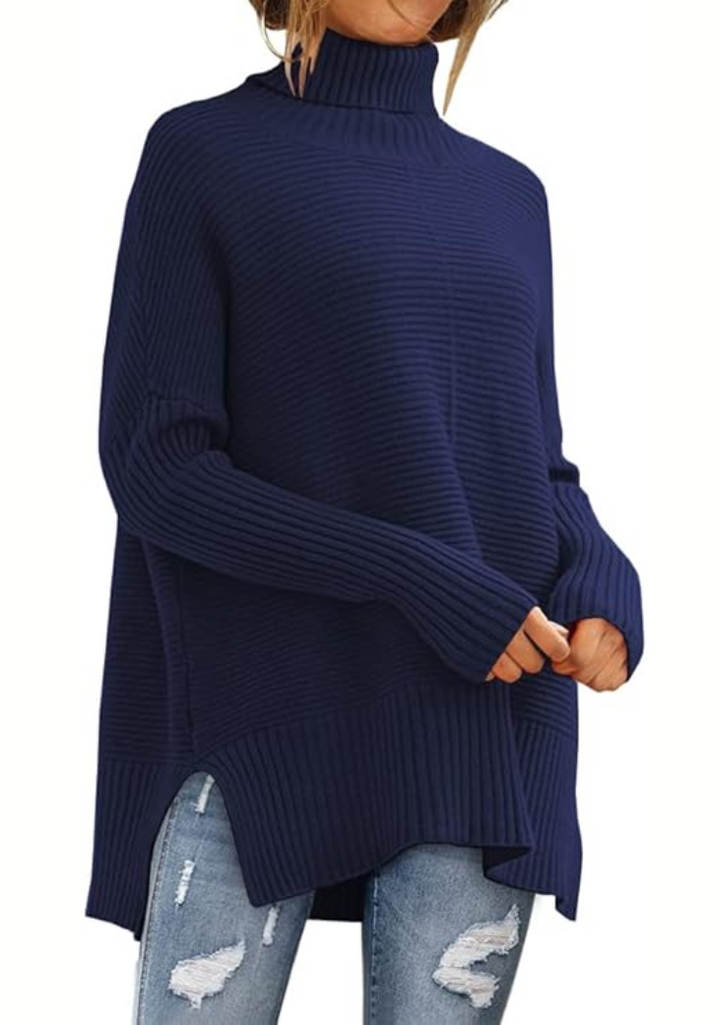 Ambra High Neck Knitted Sweater, view 3 - Elena Harper
