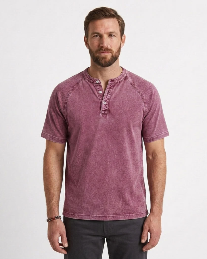 Vintage Henley T-Shirt For Men