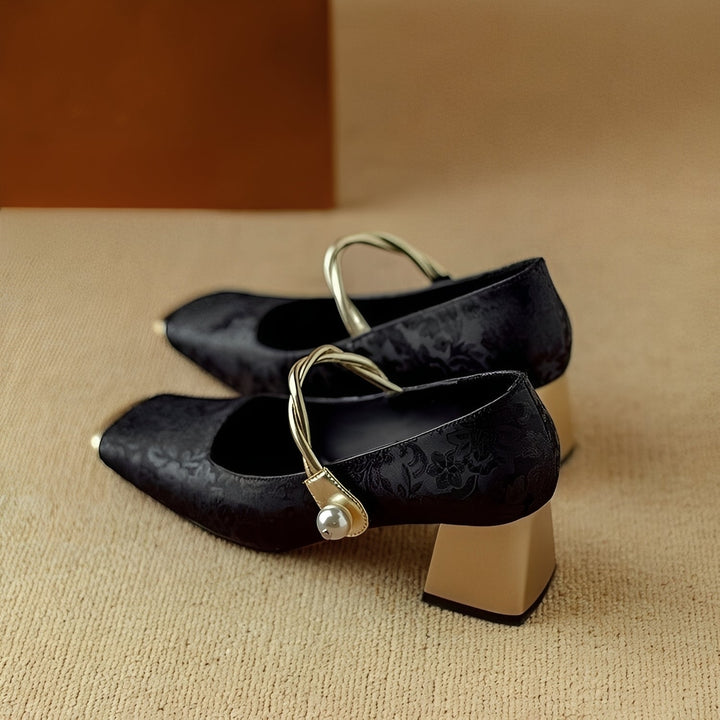 Rhonda Elegant Block Heel Shoes for Women, view 5 - Elena Harper