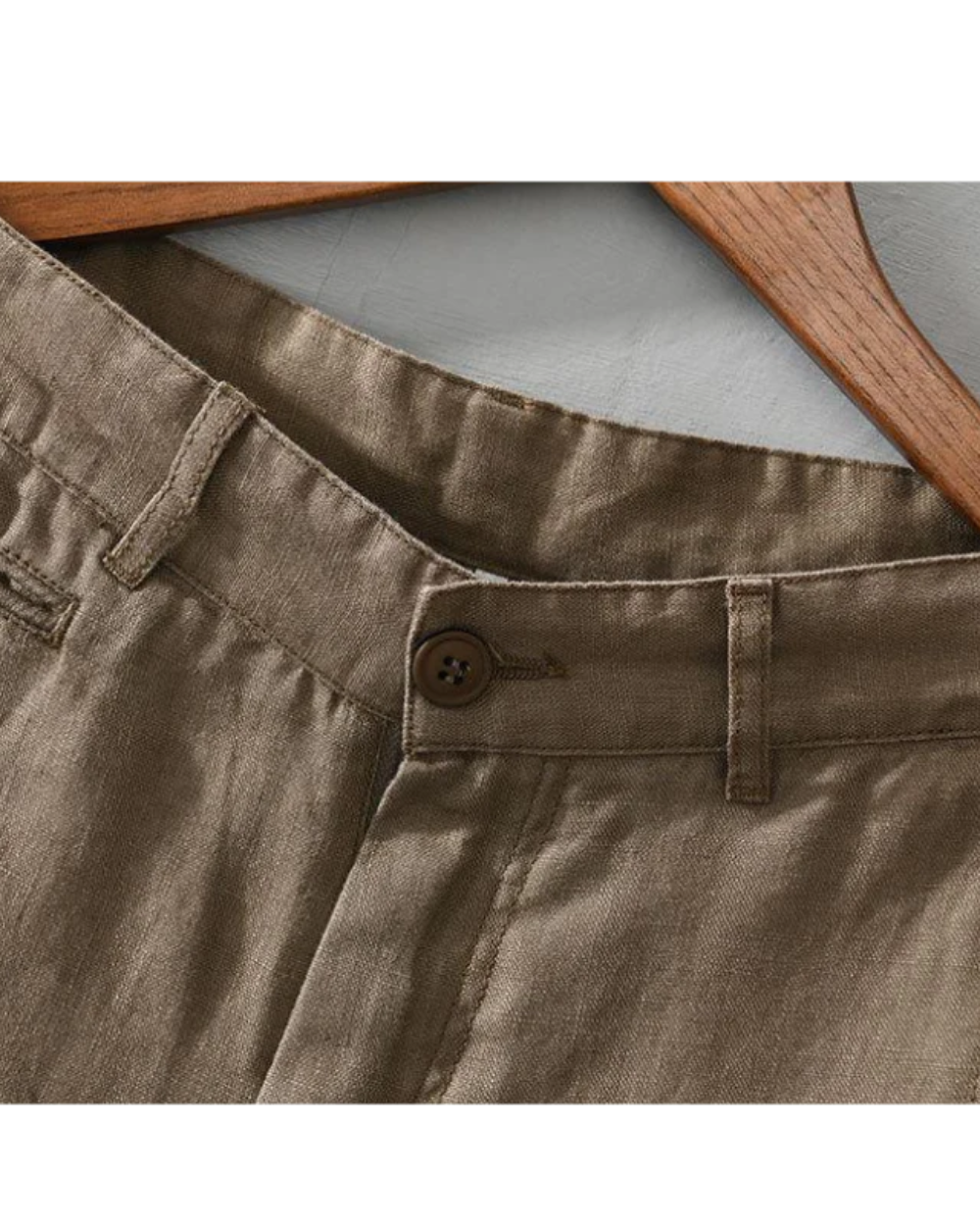 Riccione Casual Linen Shorts, view 5 - Elena Harper