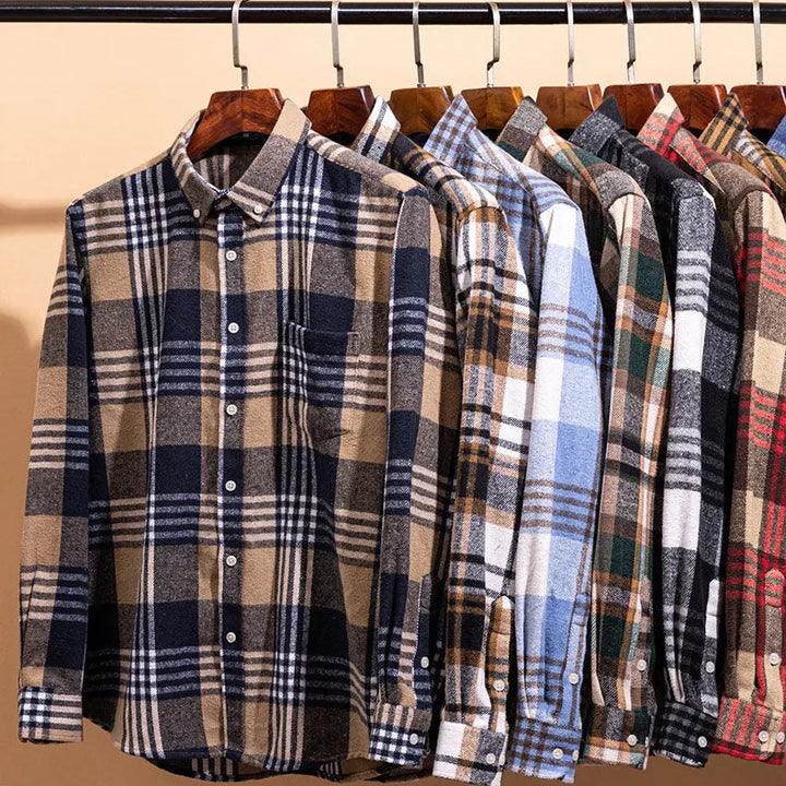 LAURENT MONACO | COSY FLANNEL CHECK SHIRT FOR MEN