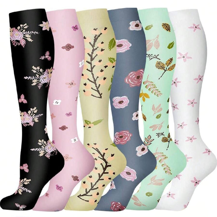 Casual Floral Print Socks