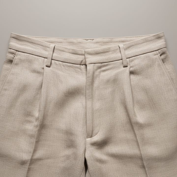 Men's Linen Trousers Straight Leg Comfort Fit