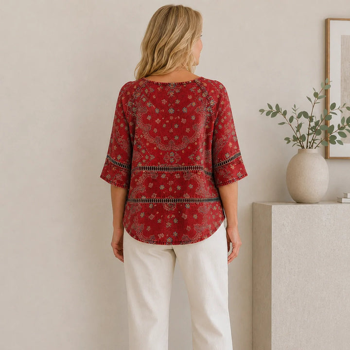 Inès™  |  Vintage Print Blouse