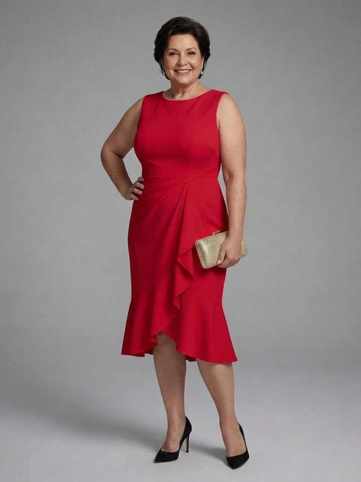 Cosima Sleeveless Wrap Detail Midi Dress - Elena Harper