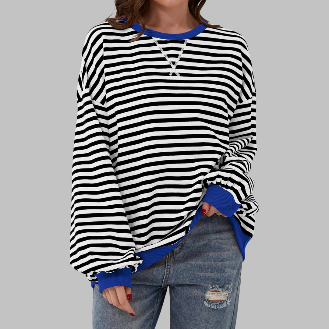 Priya - Chic Striped Pullover with Round Neck