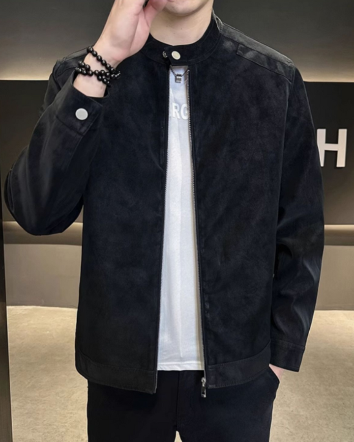 Estate Suede Leather Jacket, view 3 - Elena Harper