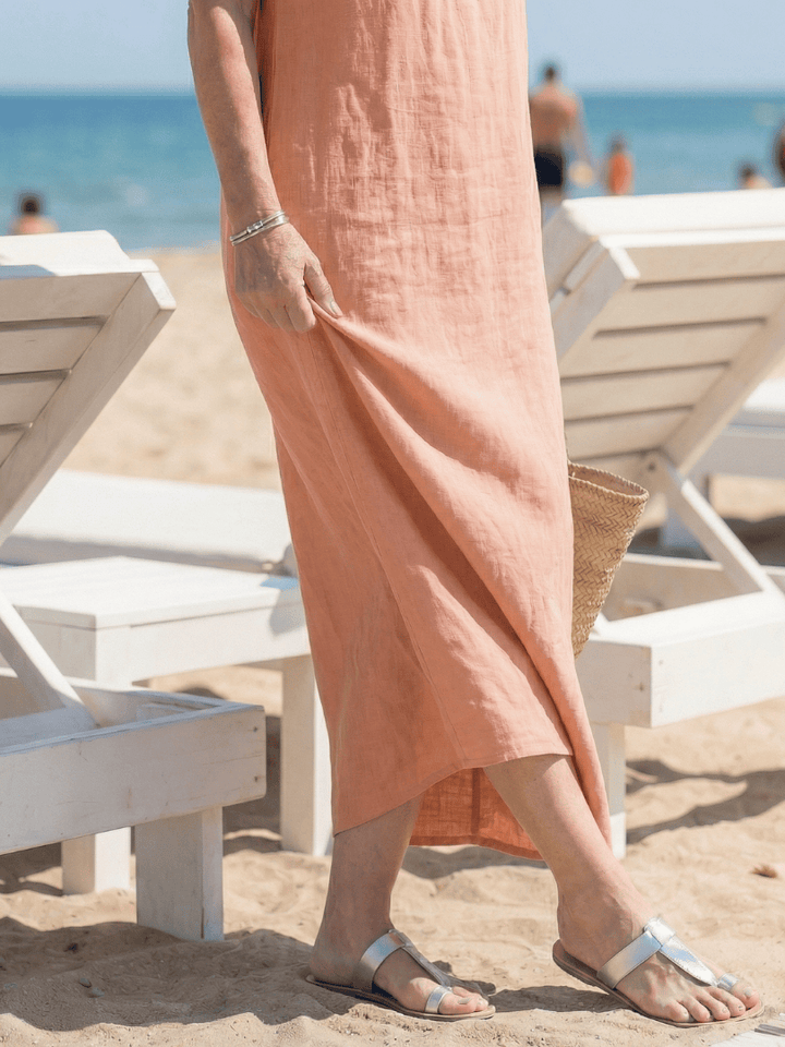 Zerina™ Easy Fall Midi Dress by Emma & Rose Cape Town, featuring a relaxed fit, fall-inspired colors, and midi length for casual wear.