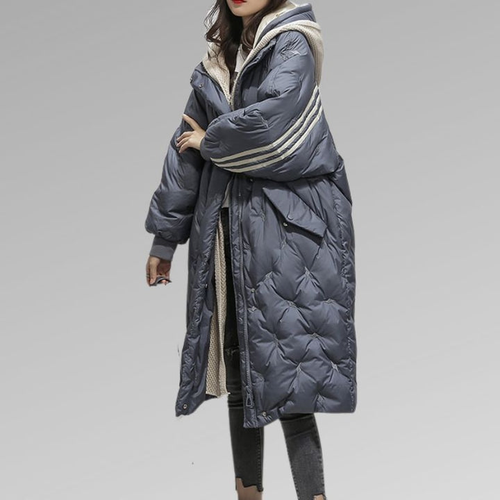 Aurélie - Chic Long Hooded Puffer Jacket