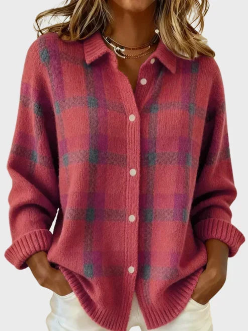 Bellatrixae Retro Plaid Cardigan - Elena Harper