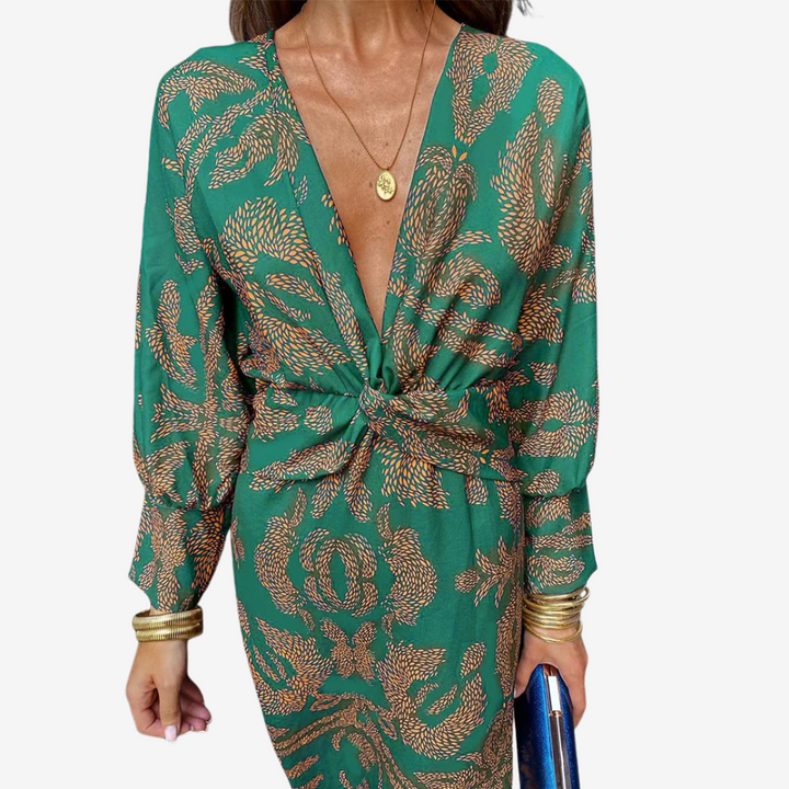 Doriane Midi Wrap Dress - Elena Harper