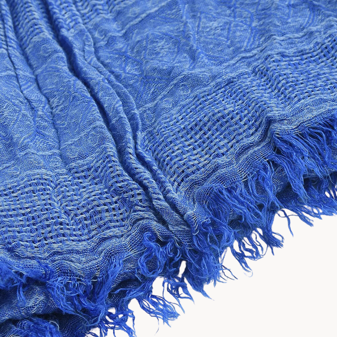 Yacine Cotton Linen Scarf, view 6 - Elena Harper