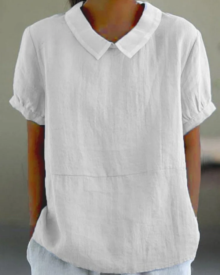 Beatrix | Retro Floral Cotton-Linen Shirt