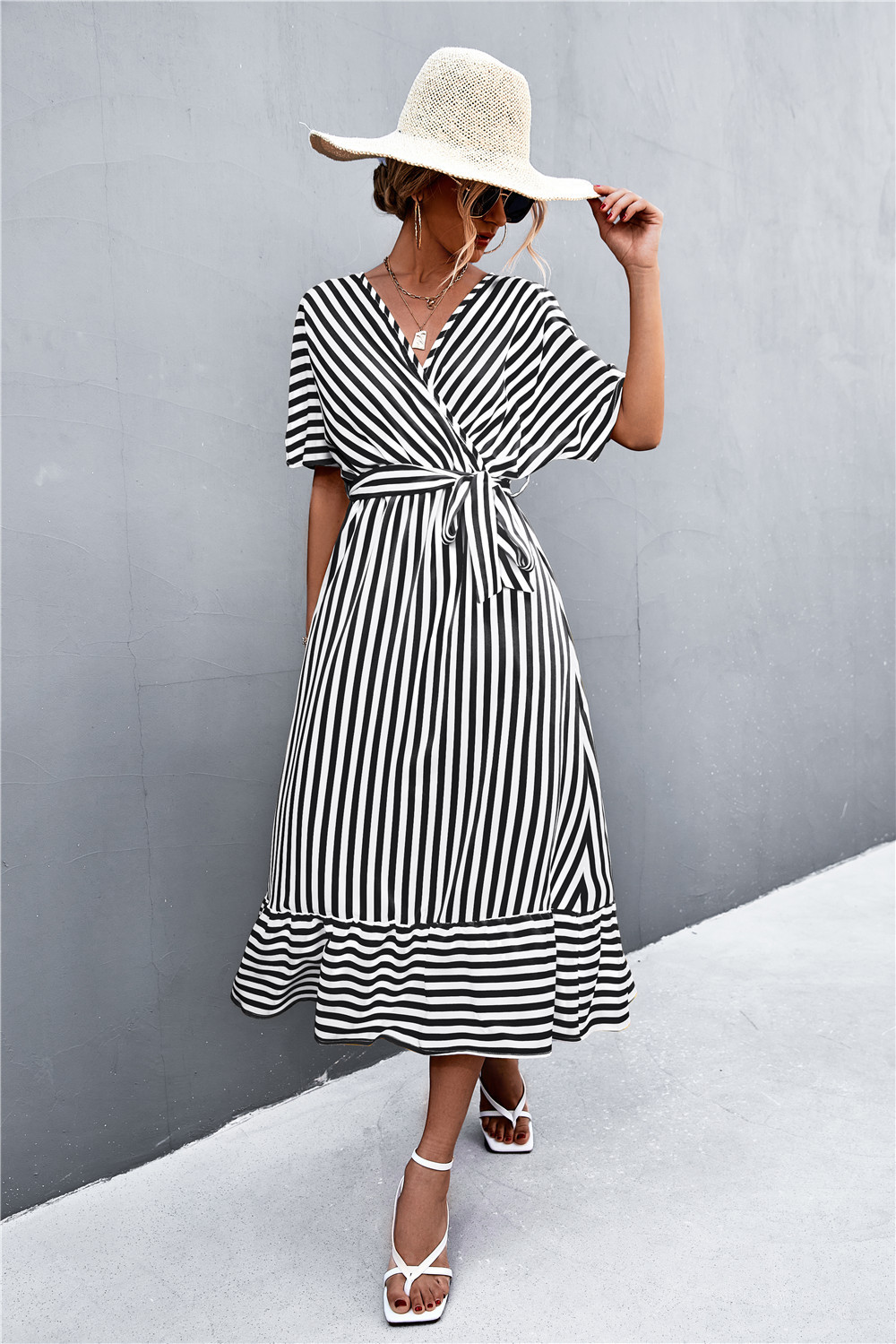 Mary - Striped Maxi Dress
