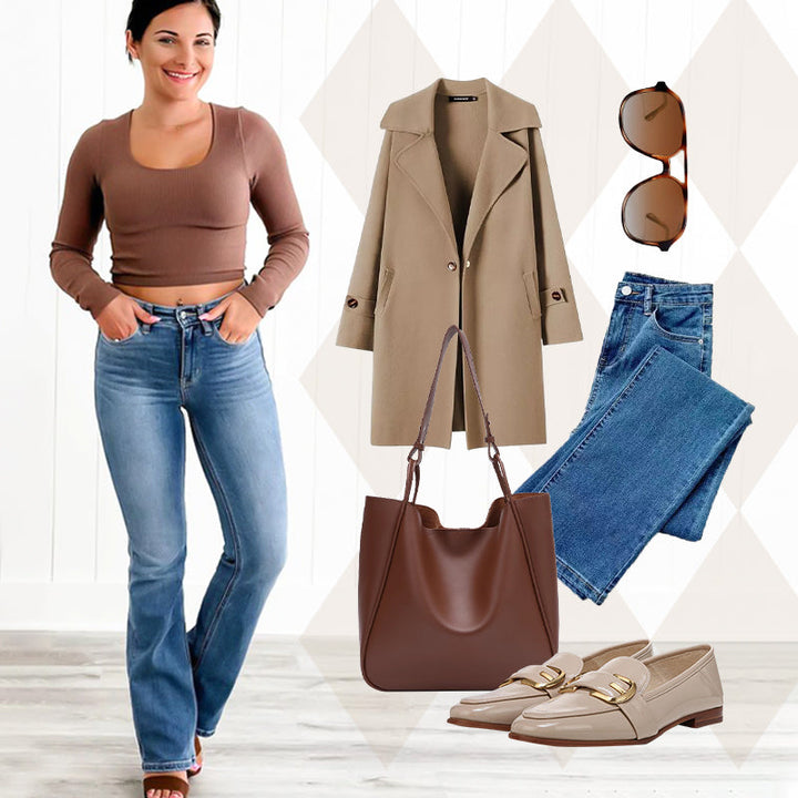 Isella Shaping Denim with High Waist and Flexible Fit, view 6 - Elena Harper
