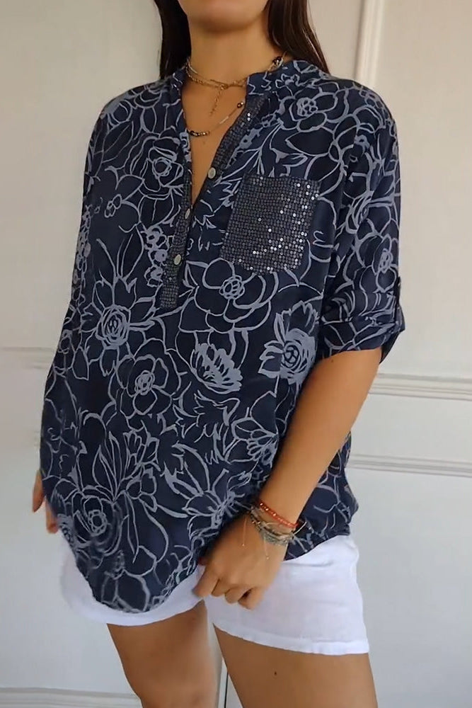 Women's Short Sleeve Floral Lace Blouse