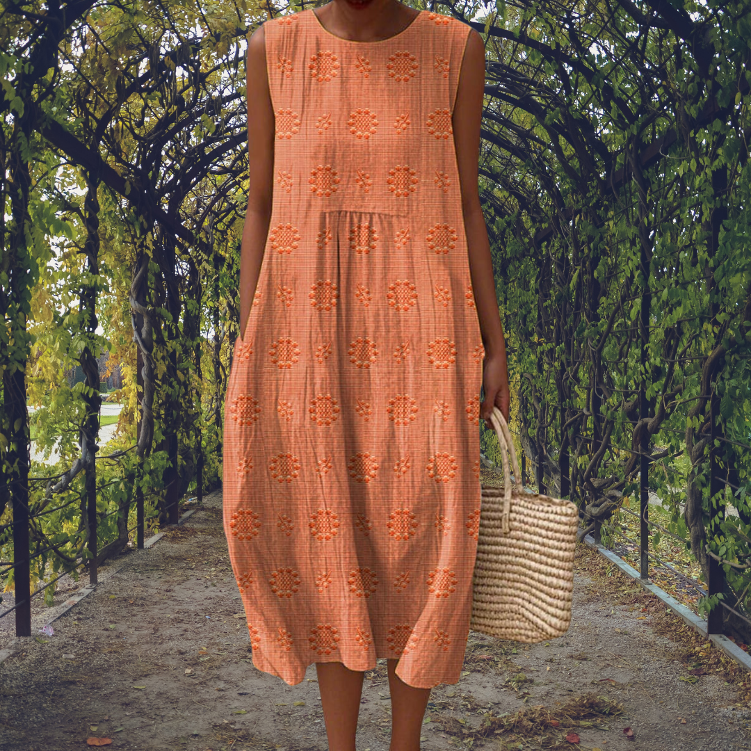 Aikaterini Elegant sleeveless dress with pockets - Elena Harper