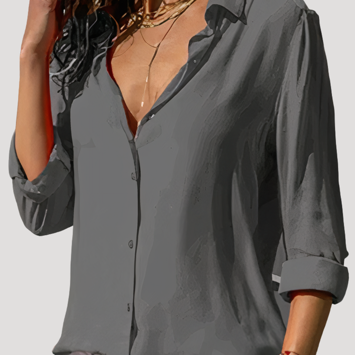 Fluid and Elegant Long Sleeve Blouse