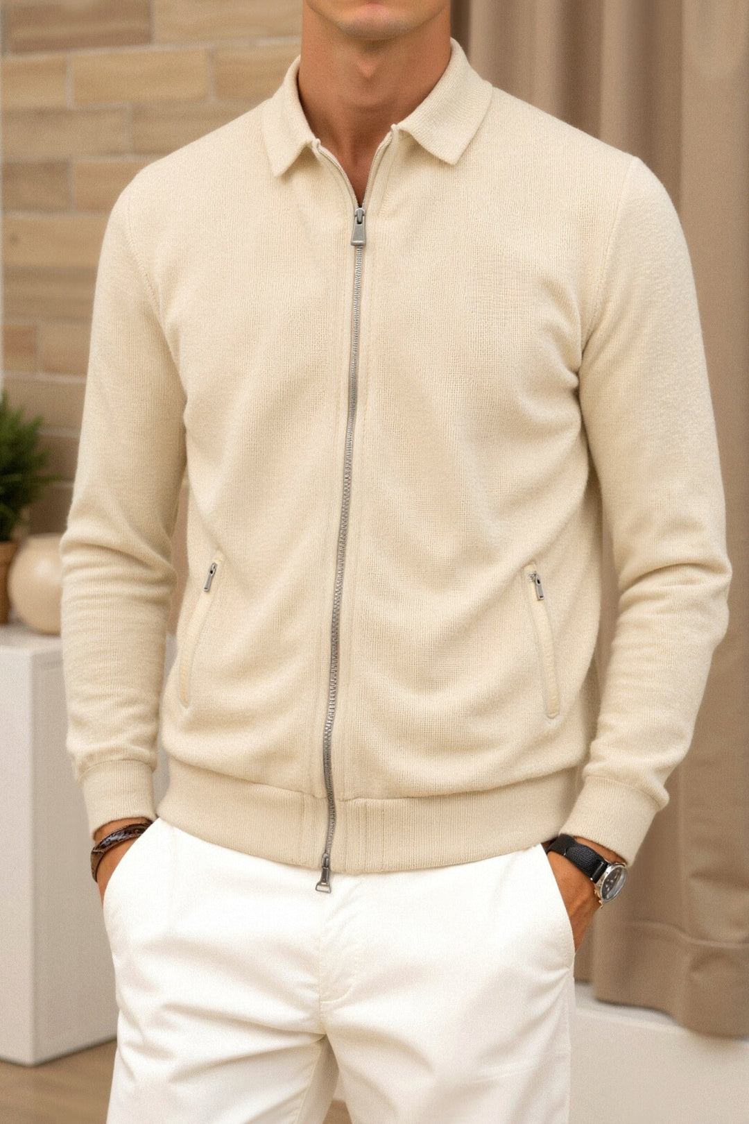 Emma & Rose collared track jacket — premium winter layer