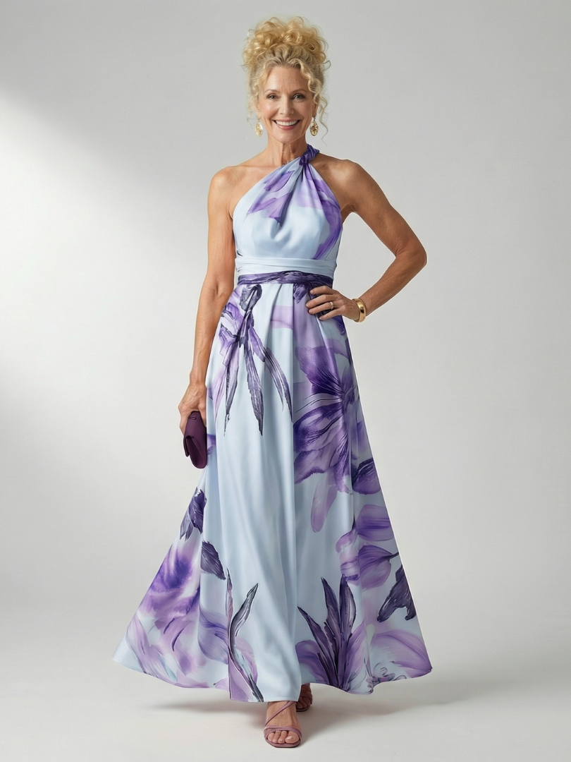 Amiel Light Floral Maxi Dress - Elena Harper