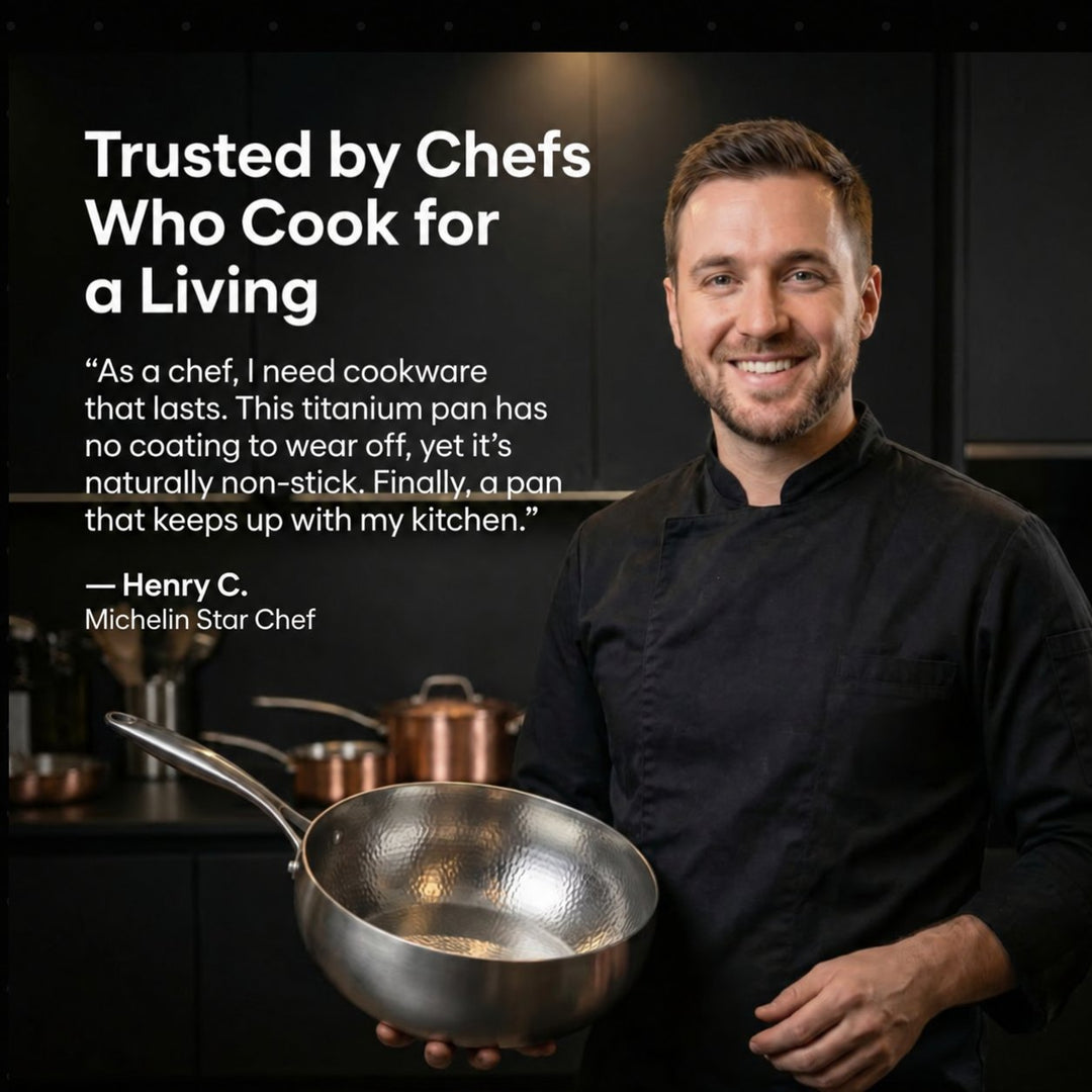Titanium Cooking Pot with Non-Stick Coating - Durable Cooking