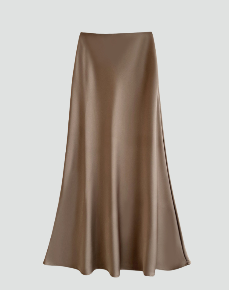 Ladies Satin Skirt with Elegant Shine for a Luxurious Maxi Look