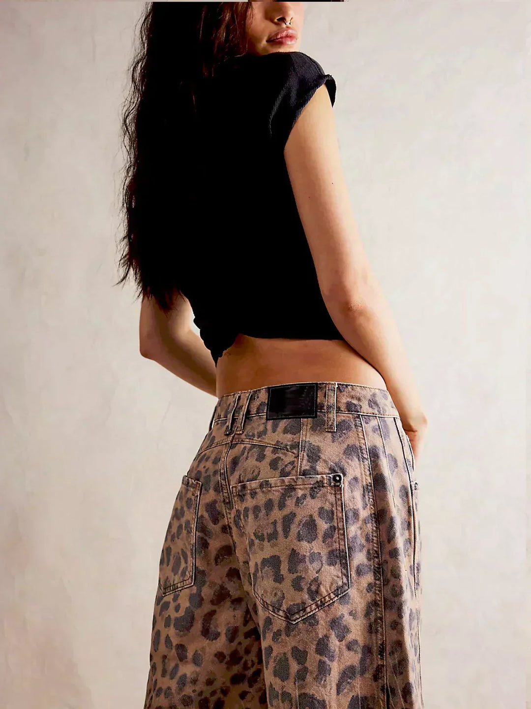 Gabriela | Women's Printed Wide-Leg Jeans