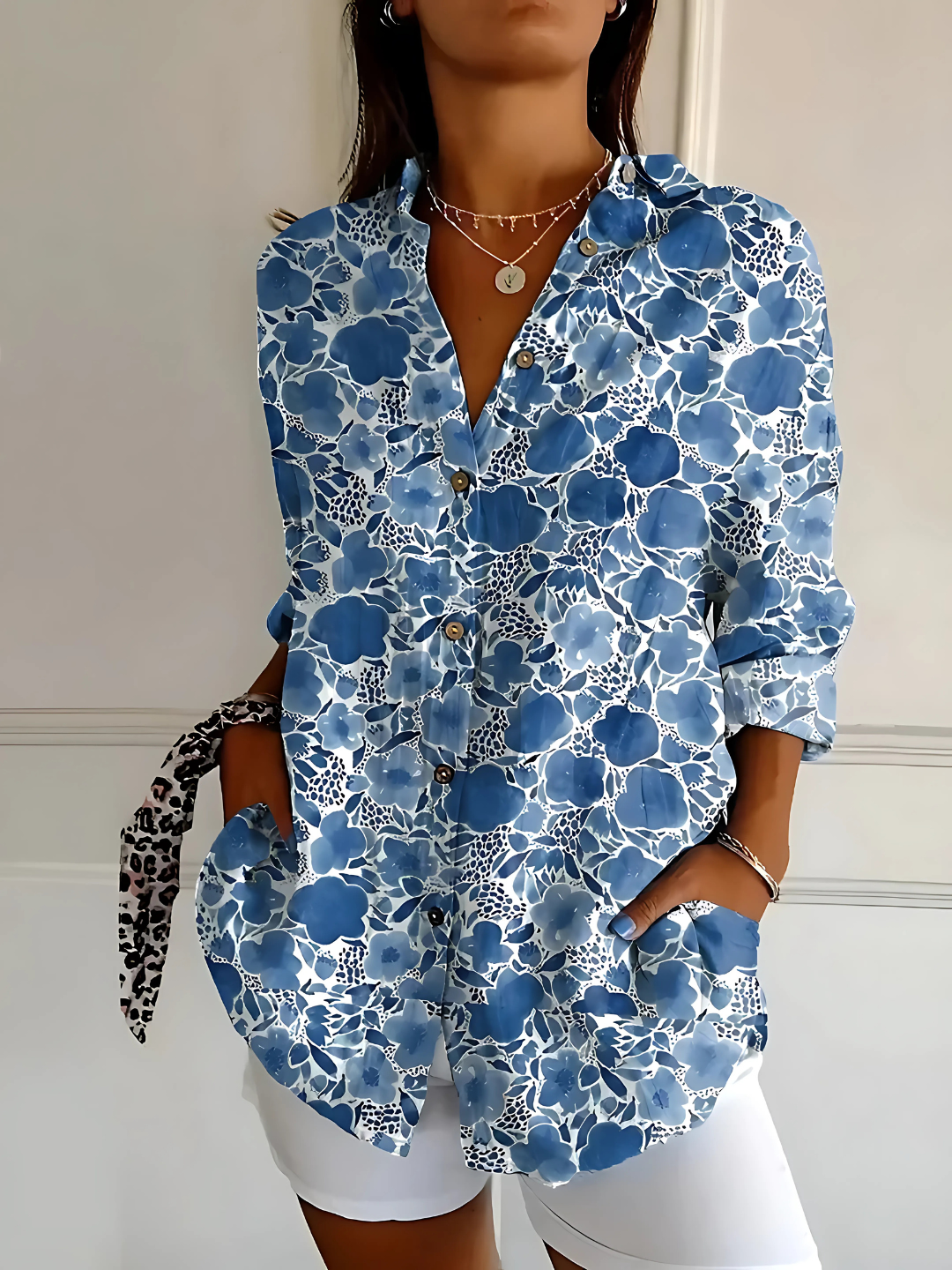 Yllona – Button-Up Relaxed Blouse