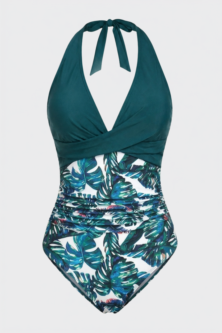 Women's Halter Swimsuit | Tropical Print