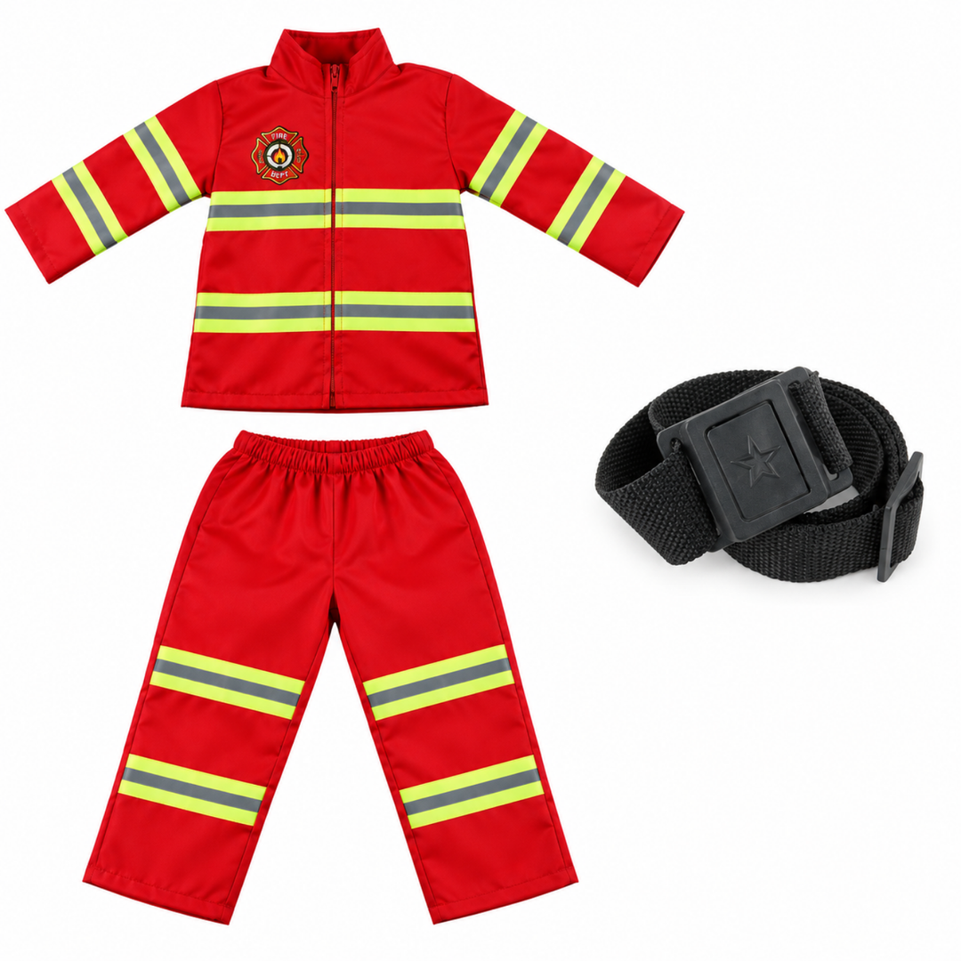 Kids Firefighter Costume Set with Helmet and Accessories