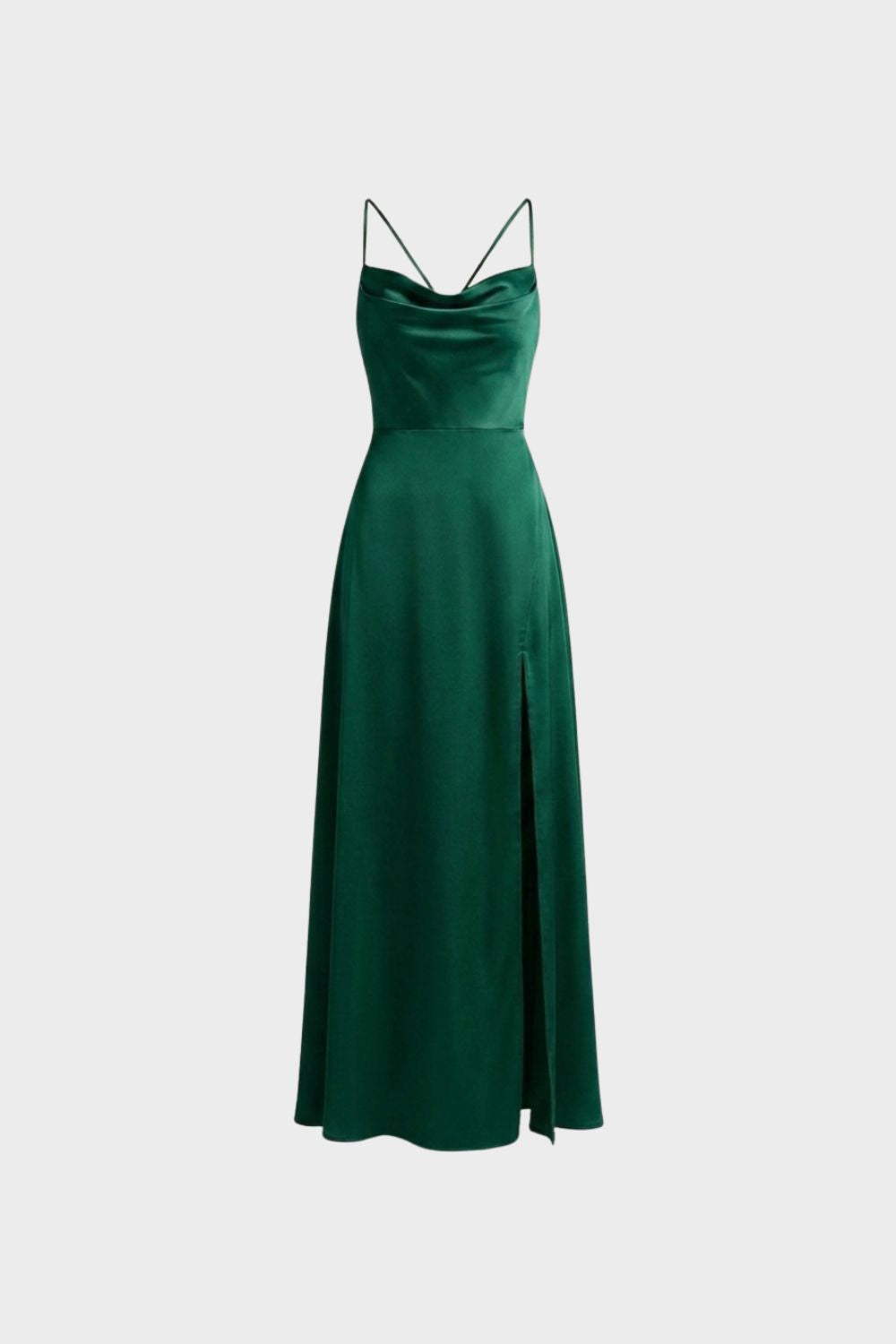 Women's Satin Evening Dress | Slit
