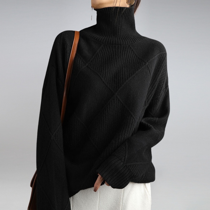 Camille Elegant and Comfortable Turtleneck Sweater - Elena Harper
