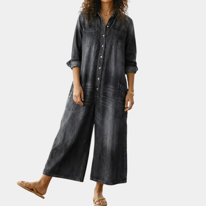 Diana | Vintage jumpsuit in soft washed denim cotton