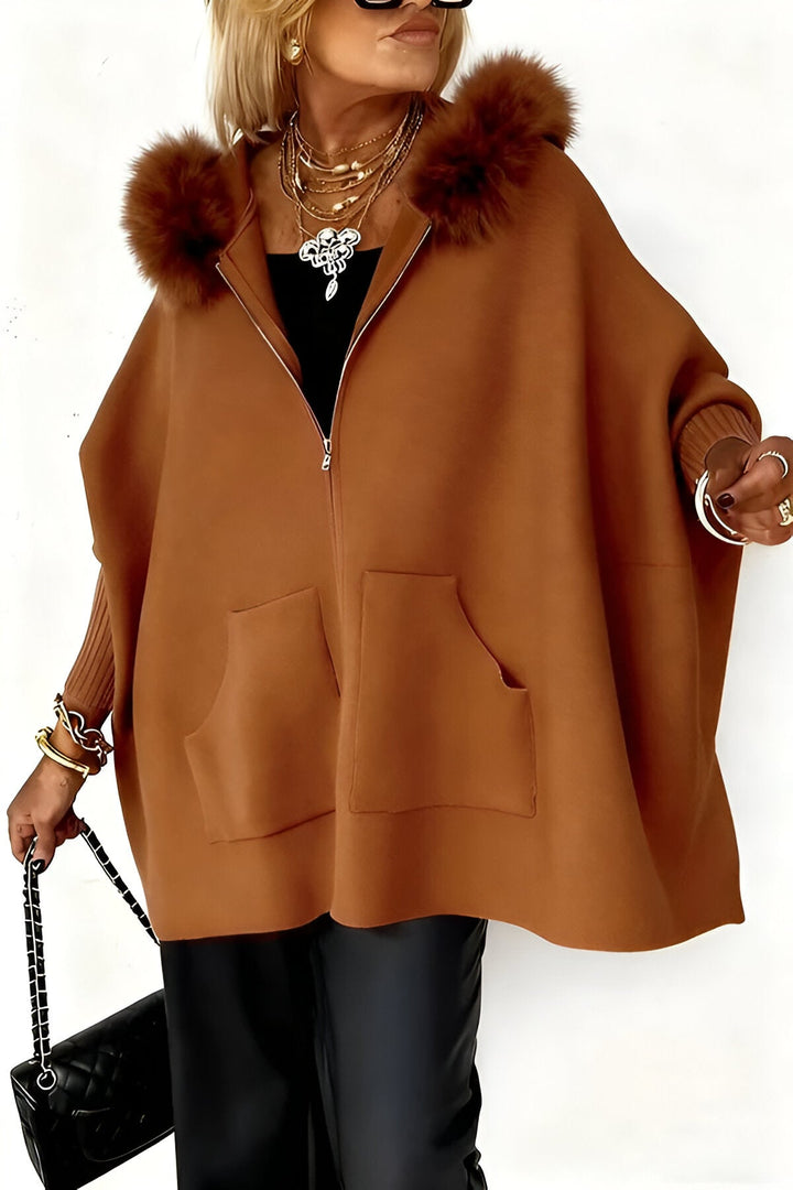 Florence - Stylish Short Fleece Jacket with Hood