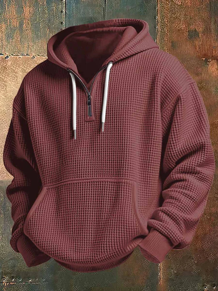 LAURENT MONACO | TEXTURED WAFFLE HOODIE FOR MEN