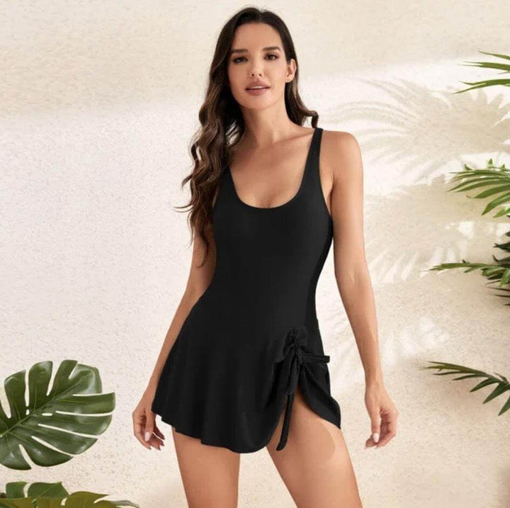 Tummy Control Ruched One-Piece Swimsuit, view 5 - Elena Harper