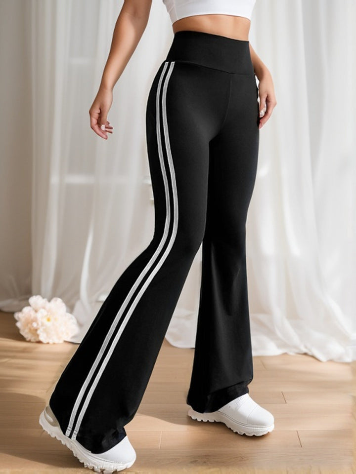 Striped Women's Flared Pants with High Waist Lucia, view 4 - Elena Harper