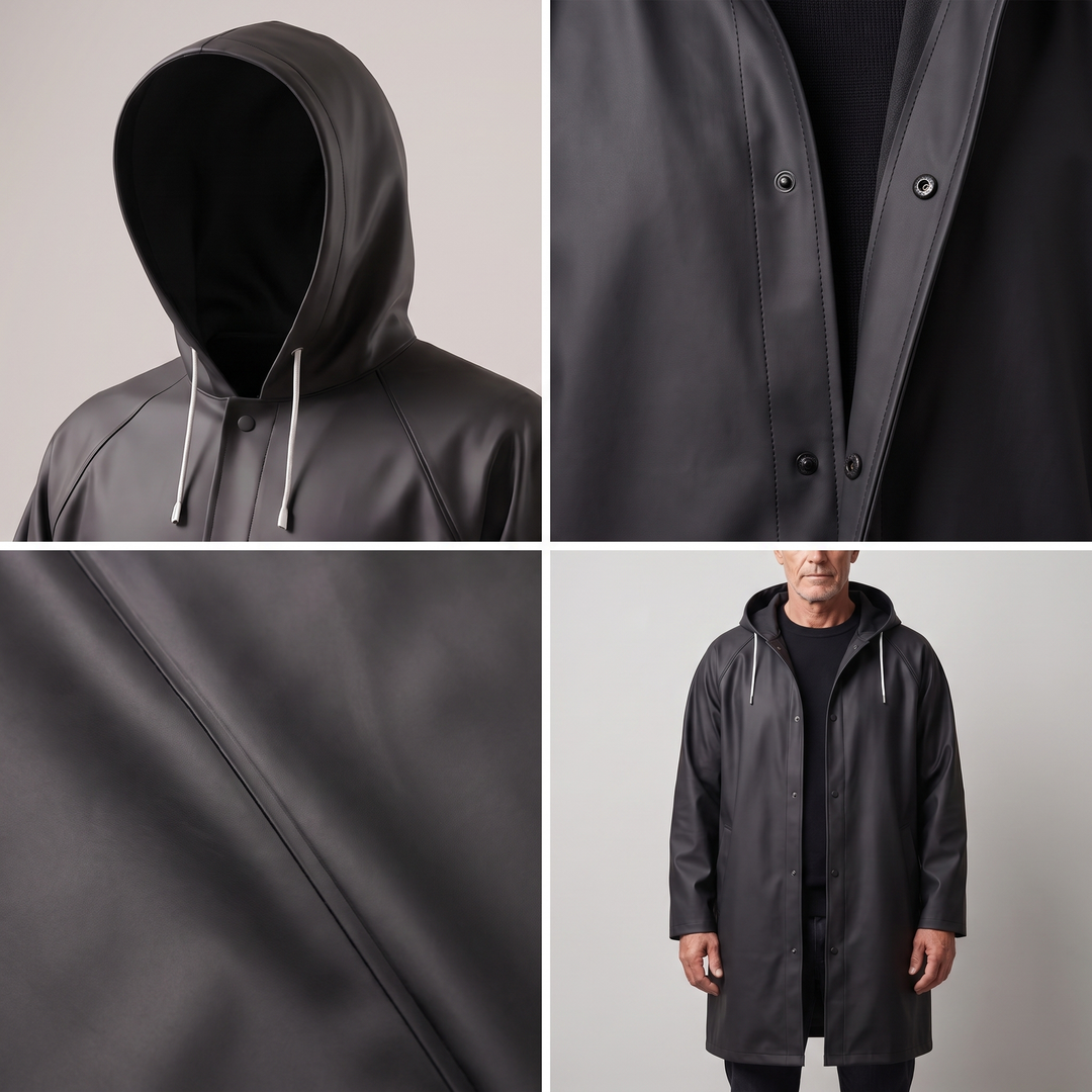 Max | Long Waterproof Rain Jacket with Hood