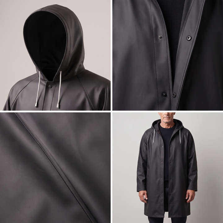 Max | Long Waterproof Rain Jacket with Hood
