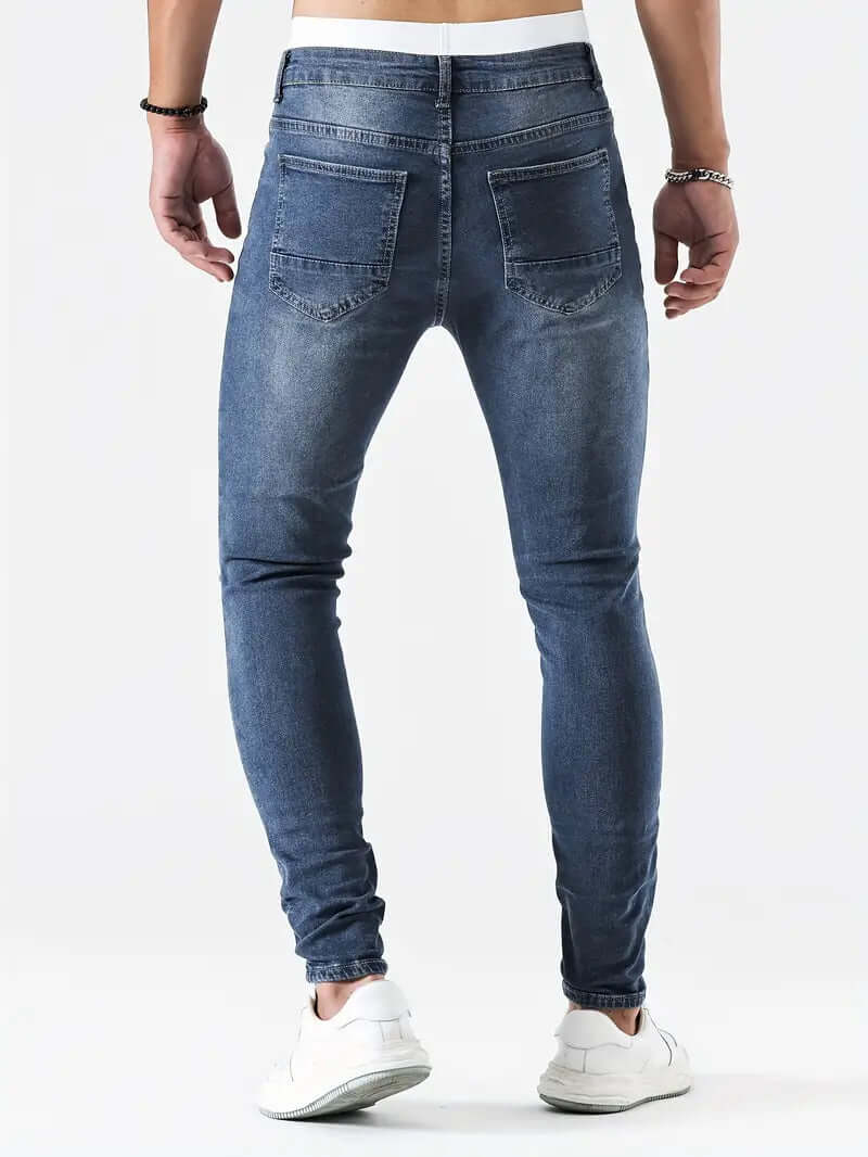 Men's Ripped Skinny Jeans - Elena Harper