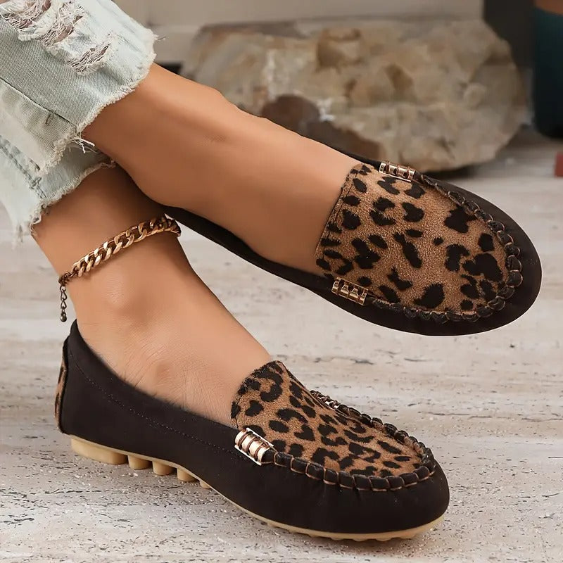 Comfortable Women's Slippers with Wild Leopard Print EB EB
