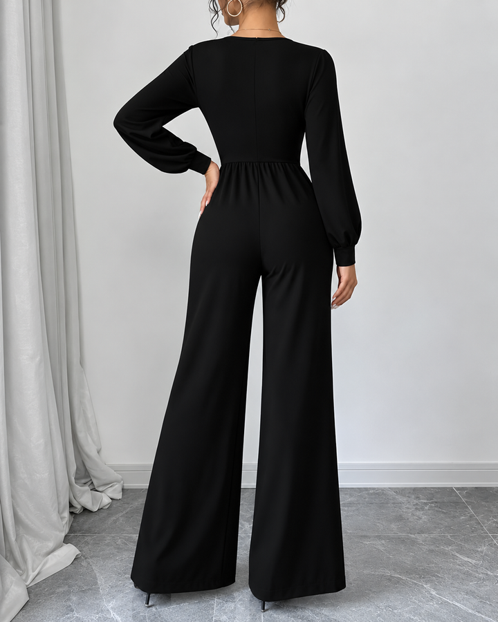 Kira Elegant Jumpsuit with Lace Details, view 2 - Elena Harper