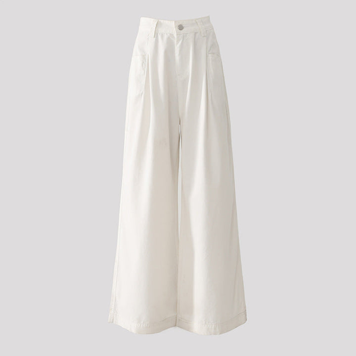 High-Waisted Wide-Leg Women's Jeans with Retro Design