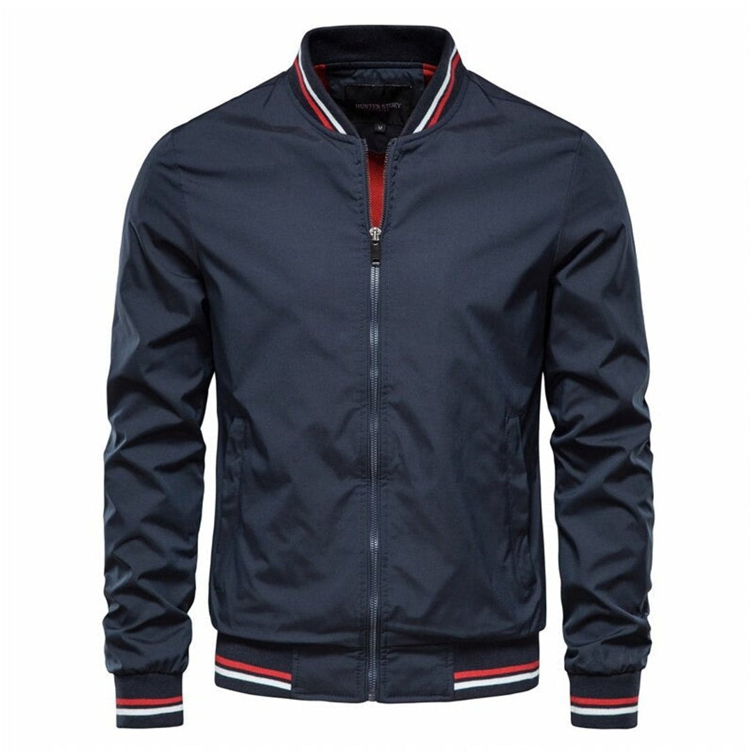 Sebastian | Casual Men's Bomber Jacket with Contrast Rib Details