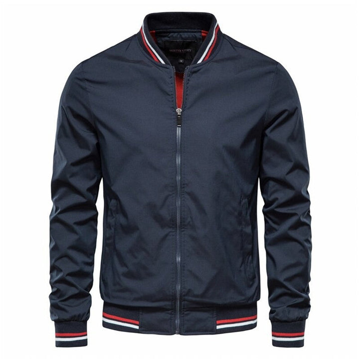 Sebastian | Casual Men's Bomber Jacket with Contrast Rib Details
