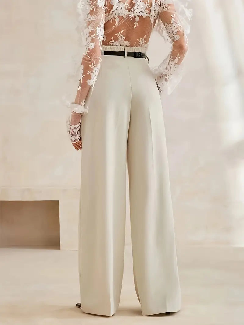 Wide-Leg Casual Trousers