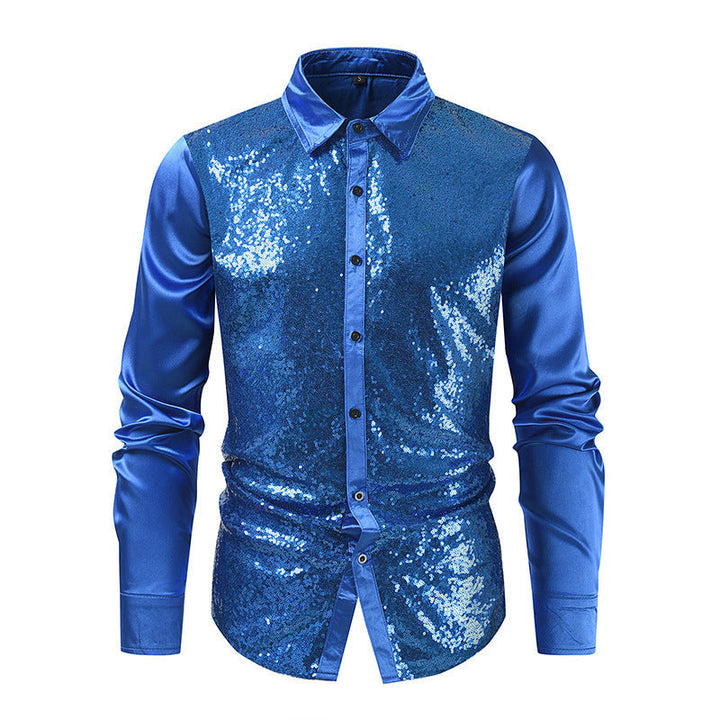 Satin Glitter Shirt for Men