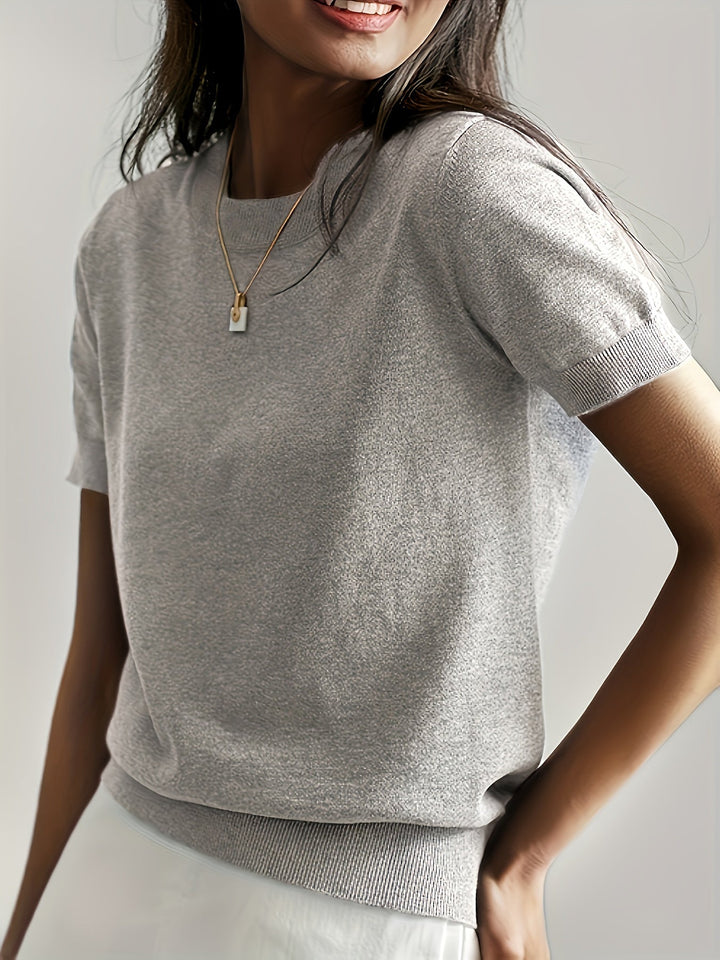 SUMMER SWEATER WITH SHORT SLEEVES FOR WOMEN