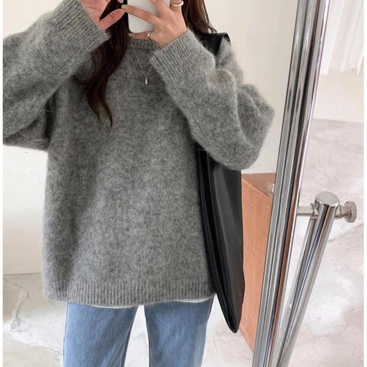 Women's Luxurious Oversized Mohair Blend Jumper, view 5 - Elena Harper