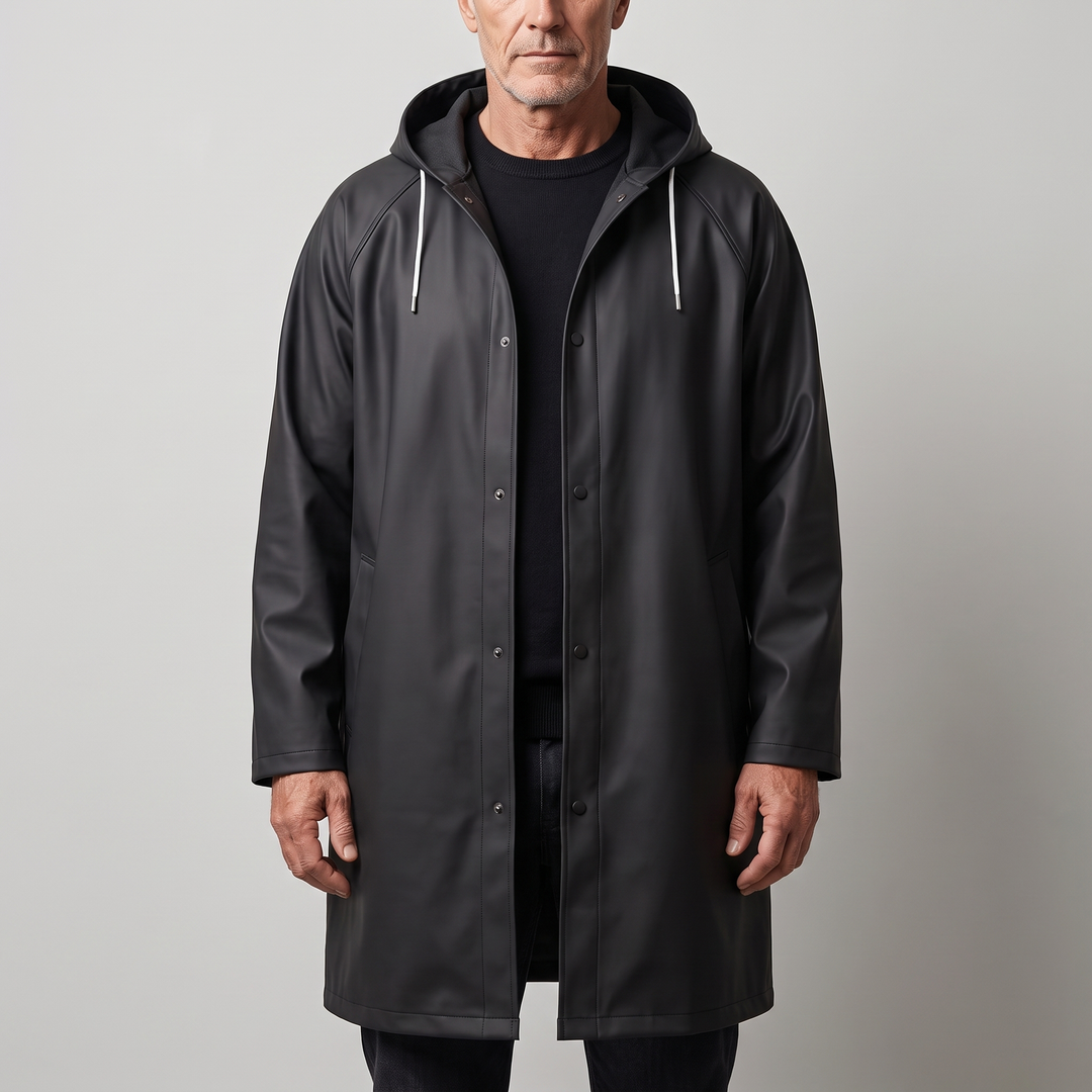Max | Long Waterproof Rain Jacket with Hood